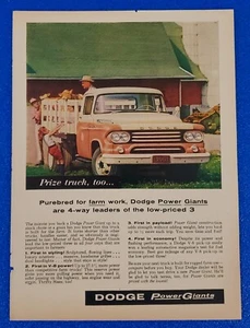 1951 DODGE "POWER GIANTS" PICKUP TRUCK ORIGINAL CLASSIC PRINT AD AMERICAN STEEL - Picture 1 of 1