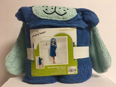 Toalla de baño/playa Jumping Beans azul “Parker Puppy” con capucha - NUEVA con etiquetas Foto 1 de 4