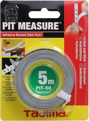 Tajima PIT MEASURE 5m x 13mm MEASURE TAPE PIT-50BL Japan - Image 1 of 4