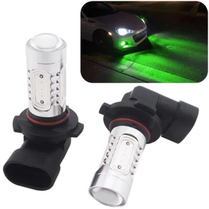 2x Bright Green 9006 LED Fog Light Bulbs HB4 9012 Car Truck Fog Driving Lamp Kit - Picture 1 of 12