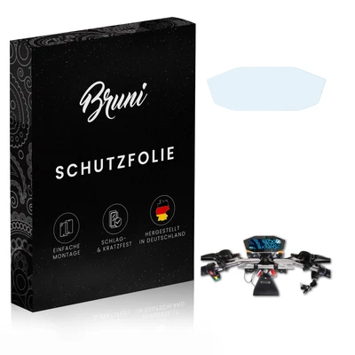 Bruni 2x Folie für eFlux Harley Two Schutzfolie Displayschutzfolie