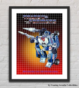 Póster retro brillante obra de arte Transformers G1 1984 Mirage Box sin marco T0006 - Imagen 1 de 6