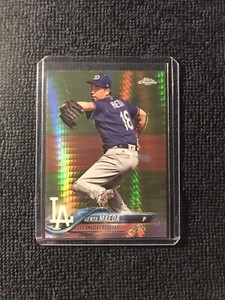 2018 Topps Chrome Baseball Kenta Maeda Prism Refractor Card # 181