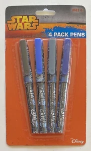 STAR WARS 4 DIFFERENT COLOR PACK OF PENS STORMTROOPERS C-3PO CS C17 - Picture 1 of 2