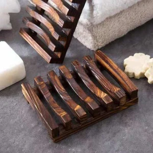 Tray Kitchen Wooden Soap Container Soap Dish Sponge Holder Draining Rack - Picture 1 of 9
