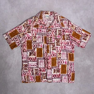 VTG Jantzen Kona Kai Hawaiian Casuals Camp Collar Tiki Shirt L USA Made 60s/70s - Picture 1 of 8