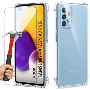 Coque Silicone A22 A13 A33 A42 A52s A53 A72 A73 5G F52 Antichoc + Verre Trempé - Photo 1/12