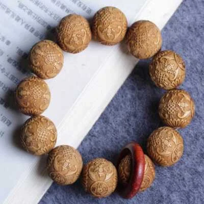 20MM Eaglewood Spirituality Men Mala Buddha Lucky Bracelet Christmas spread - Image 1 of 4