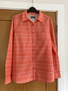 Patagonia Shirt Womens UK Large Orange Hiking Beach Activewear - Picture 1 of 4