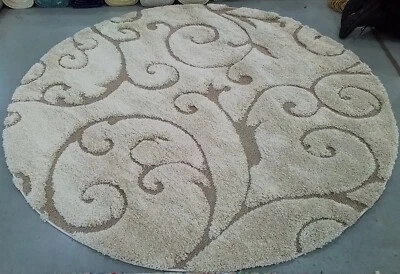 CREAM BEIGE 6'-7" x 6'-7" Back Stain Rug Reduced Price 1172763417 SG455-1113-7R - Image 1 of 4
