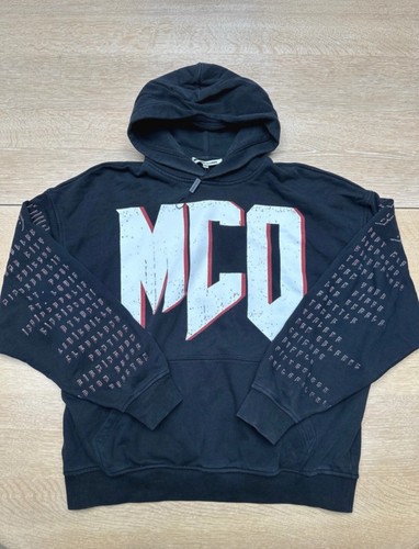 ALEXANDER MCQUEEN Felpa con cappuccio McQ McQueen oversize unisex motivo nero taglia small
