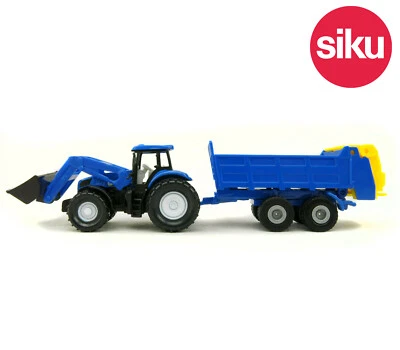 SIKU 1630 New Holland Tractor Loader + Universal Spreader DieCast Model Toy Farm - Image 1 of 2
