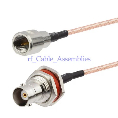 BNC Jack female bulkhead to FME male plug pigtail Coax cable RG316 15cm for wifi - Image 1 of 3