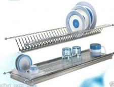 SCOLAPIATTI COLAPIATTI 86 CM ACCIAIO INOX CON BASE VASCHETTA MOLLE REGOLABILE