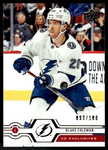 2019-20 Upper Deck UD Exclusives Blake Coleman /100 Tampa Bay Lightning #509 - Picture 1 of 2