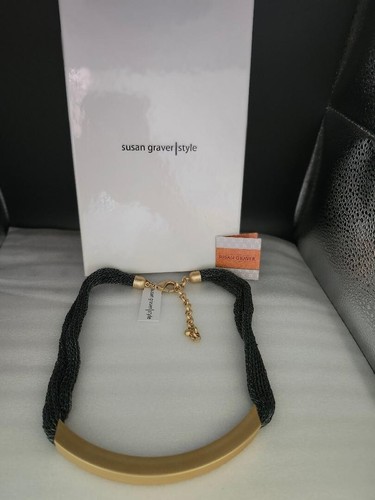 VETEMENTS Collana Susan Graver maglia oro nuova con etichette.