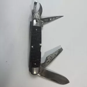 CASE TESTED XX Knife USA 1920-40 Scouts Multi Tool Green Jigged BONE Handles - Picture 1 of 9