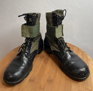 US MILITARY Jungle Boots V3 Vietnam 71? SZ 6 W (SEE FLAWS Heavy Wear As Found - Picture 1 of 23