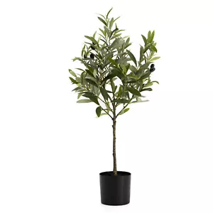 künstlicher Oliven-Baum 75cm im Topf Zimmerpflanze Zier-Pflanze Kunstbaum Olea - Bild 1 von 5
