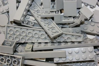 LEGO Lote 100+ Piezas Negro Blanco Gris Foto 1 de 4