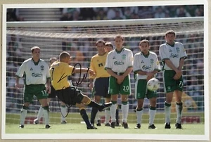 Henrik Larsson signed Celtic Image M 12x8 photo UACC Registered dealer - Picture 1 of 1
