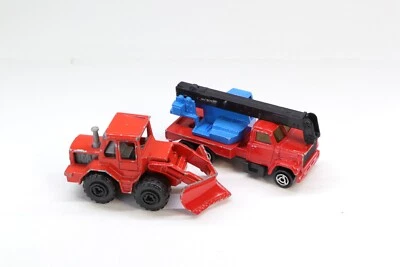 Majorette Bundle Vintage Mobile Crane No 283 And Tractor With Snowplow No 211 - Image 1 of 4