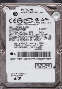 FOR DATA RECOVERY HTS545016B9SA02 p/n: 0A70461 DA3031 655-1537A 2.5 BAD SEC - Picture 1 of 6