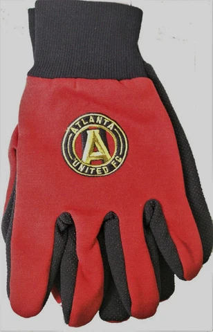 ATLANTA UNITED  2 TONE SPORTS UTILITY GLOVES W/PVC GRIP ALL PURPOSE SPORT NEW Cover