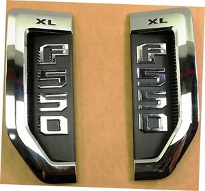 PAIR of 17-22 F550 XL OEM Front Fender Emblems Vent Super Duty Nameplate - Picture 1 of 11