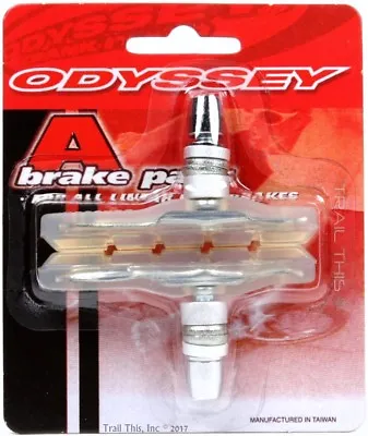 Odyssey A-Brake Clear BMX Bike Linear-Pull Brake Pads Shoes Threaded-Posts Soft • 8.55€