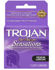 2PK Trojan Her Pleasure Sensations, 3 Latex Condoms 022600973201VL