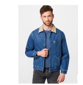 Giacca Lee Uomo 91B Blu Denim Vernon L86XKEZR £200 Autentica - Foto 1 di 12