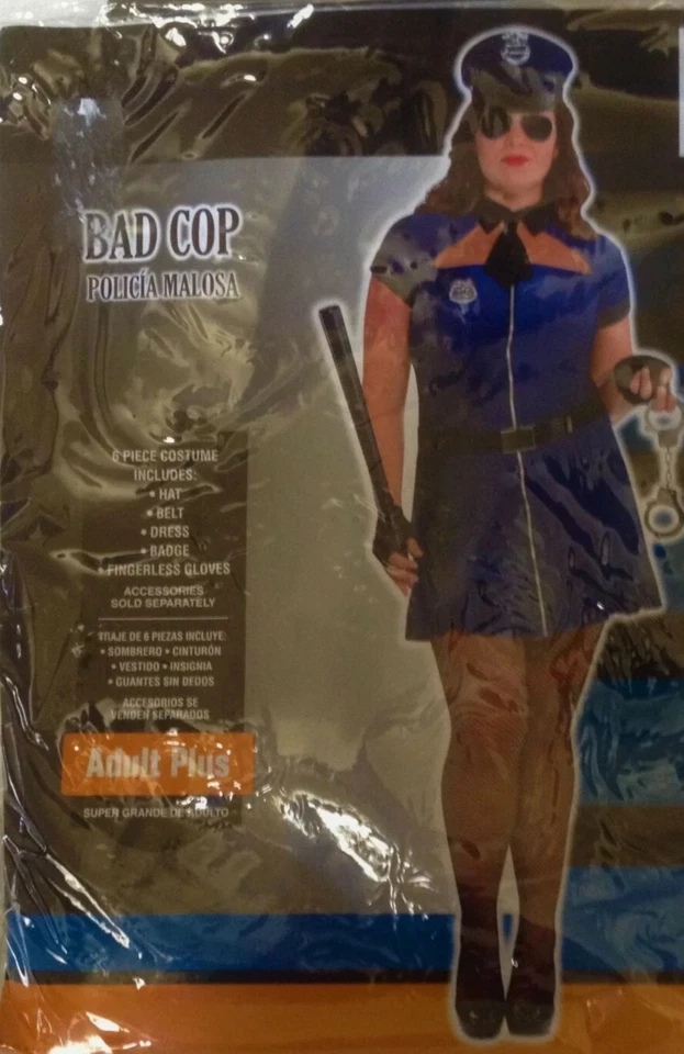 Amscan Adult Bad Cop Costume - Plus XXL (18-20), Multicolor - Image 1 of 1