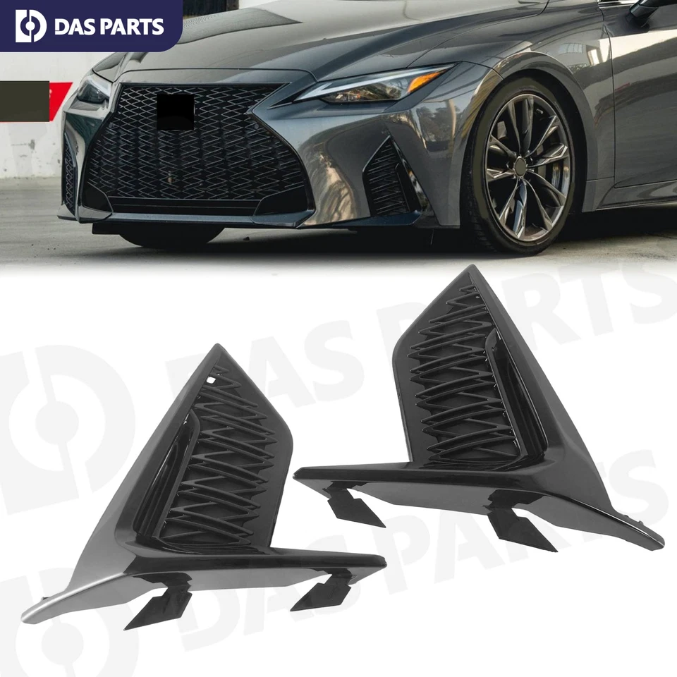 For 2021-24 LEXUS IS300 IS350 F-SPORT Bumper Lower Grille Fog Light Covers L&R Foto 1 de 4