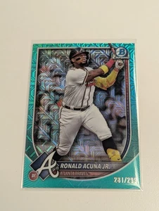 Bowman Chrome Ronald Acuna Jr Aqua Mojo 2025/299 - Imagen 1 de 2