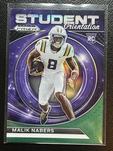 2024 Prizm Draft Picks - Student Orientation Malik Nabers #SO-MN Green Prizm - Picture 1 of 1