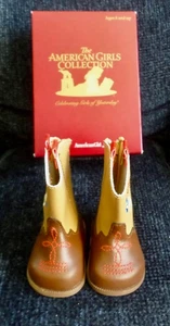 AMERICAN GIRL/ PLEASANT COMPANY MOLLY EMBROIDERED BOOTS NIB - Picture 1 of 8