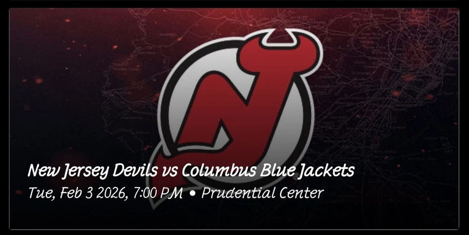2 NJ Devils Vs Columbus Blue Jackets Tickets  2/3/26 Sec 132 Row 1 - Image 1 of 1