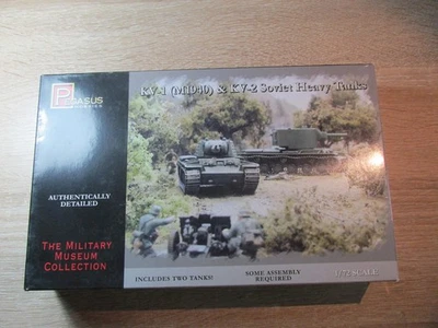 1/72 Pegasus Hobbies Soviet KV1 Mod 1940 y KV2 Tanque (2) (Snap) Kit # PGH-7665 Foto 1 de 4