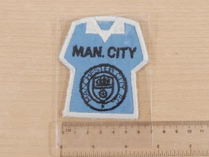 Distintivo toppa tessuto raro vintage anni 70 Manchester City FC - Foto 1 di 2