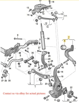 Brazo de control inferior delantero izquierdo audi a4 a5 q5 2010-2012 usado OEM 8K0407693T Foto 1 de 4