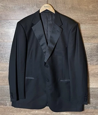 Gieves & Hawkes Traje de Cena Negro Lana Esmoquin Corbata Negra En muy buena condición - 48 Regular - 40W Foto 1 de 4