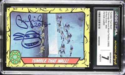 1989 OPC Teenage Mutant Ninja Turtles #44 Peter Laird Signed CGC 7 NM JSA 9 Auto - Image 1 of 3