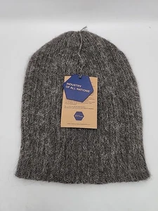 NEU Industry of All Nations 100 % Alpakafaser Beanie - meliert anthrazit - Bild 1 von 7