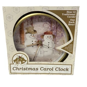 Feldstein Weihnachtslied Uhr 8" spielt 12 Weihnachtslieder, Lichtsensor, in Box getestet - Bild 1 von 9