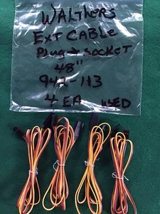 Walters Control System Extension Cable Plug-Socket Length 48” 4Pkg #942-114 - Picture 1 of 1