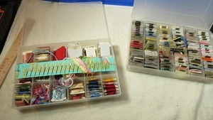 Vintage Crafts  2 Color Caddy Embroidery Floss Bin Skeins Thread - Picture 1 of 7