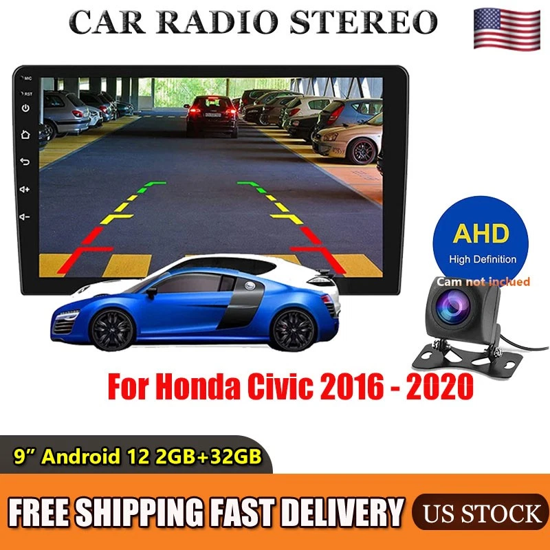 Apple & Android Carplay Fit for Honda Civic 2016 - 2020 Stereo Radio Gps Custom - Image 1 of 4