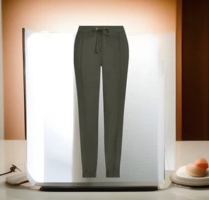New Emma Willis @ Next Size 10 Long Khaki Green Tailored Joggers Going Out - Picture 1 of 13