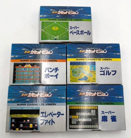 EPOCH TV GAME Super Cassette Vision Cartridge Elevator Fight etc. 5Set with Box